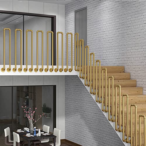 Rampe d'escalier en fer extérieur intérieur balustre or 65cm