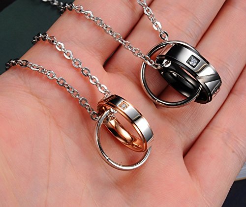 Sunnyhouse His & Hers Matching Set True Love Couple Pendant Necklace Korean Love Style In A Gift Box (A Set) #TOP4