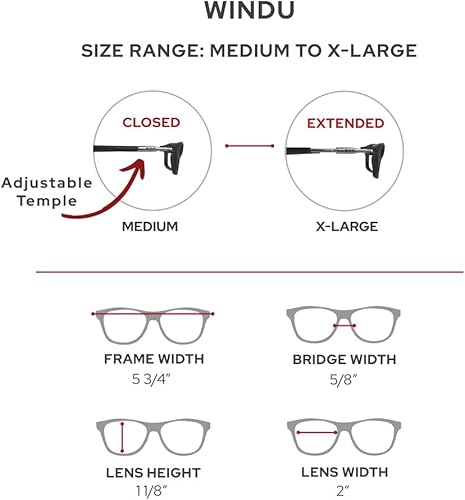 Miniatura 4 de Clic Slastik - Anteojos de lectura magnéticos con bloqueo de luz azul de banda suave, lectores de computadora con patillas ajustables, Windu (M-XL)