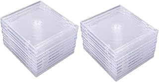 Homoyoyo 18 Peças De Joias De Plástico Recipiente Transparente Estojos De Suporte De CD Estojos De Disco Transparente Estojos De Dvd Transparente Caixa De CD Transparente Fornecimento De