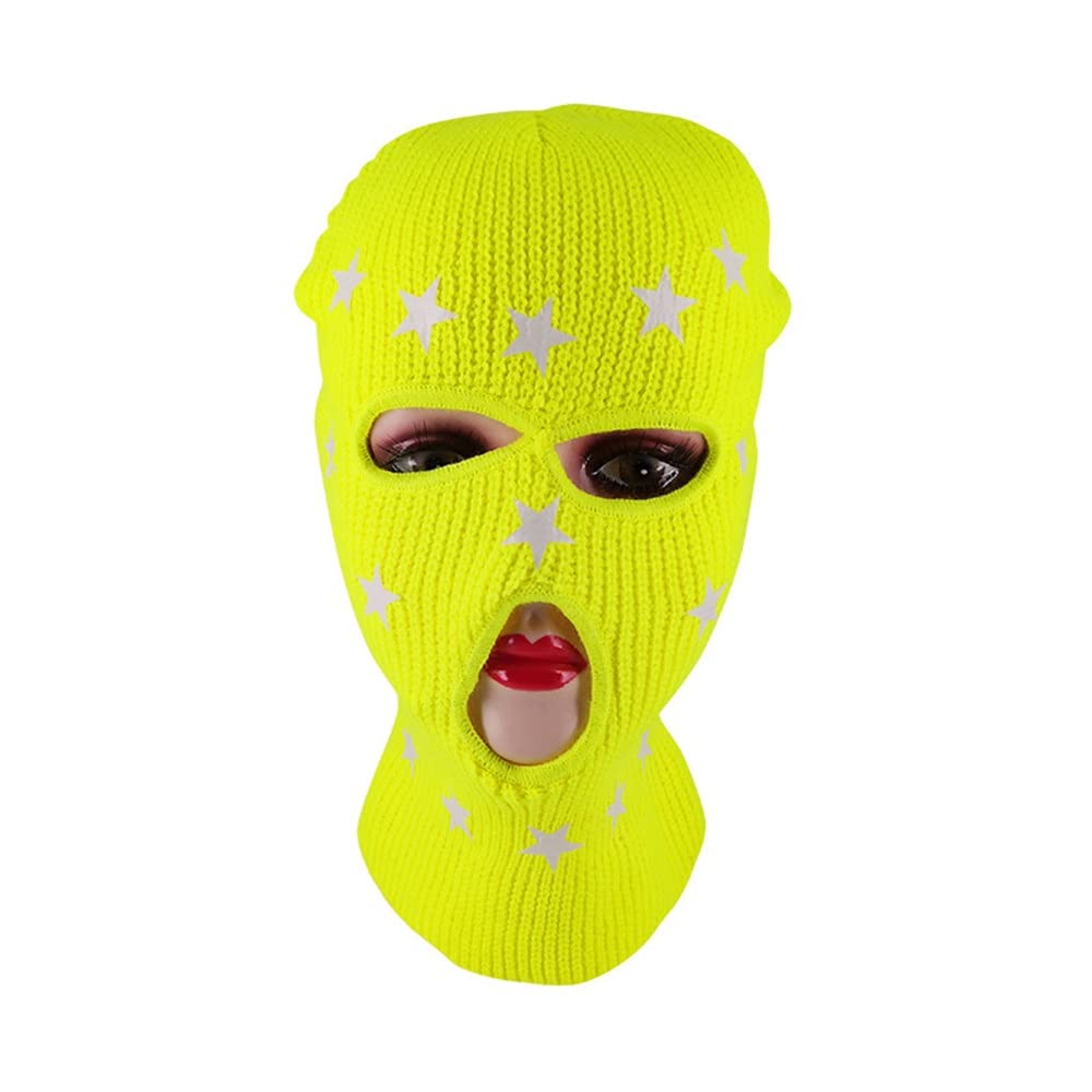 3 Hole Ski Mask Winter Balaclava Warm Outdoor Full Face Knit Mask Ski Hat Mask Knitted Full Face