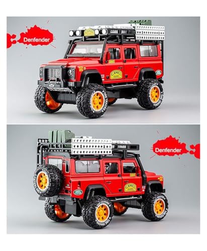 Image of 1:24 Camel Trophy Defender Die-Cast Model Car - Alloy Off-Road SUV Toy with 6 Openable Doors, Pull-Back Action & Detailed Interior [ Colour As Per Stock ]