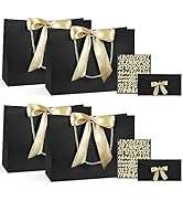 Pochette Cadeau "Joyeux 7ème Anniversaire" - Rose Avec Nœud, 33x25x11 Cm - Pour Fille, Décoration Fête - Papier Kraft De Qualité