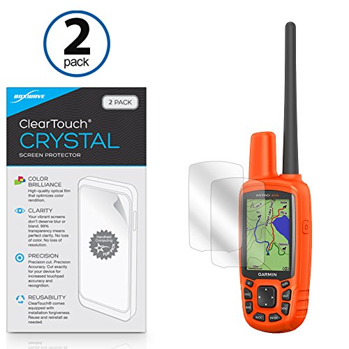 BoxWave Screen Protector Compatible with Garmin Astro 430 - ClearTouch Crystal (2-Pack), HD Film Skin - Shields from Scratches for Garmin Astro 430