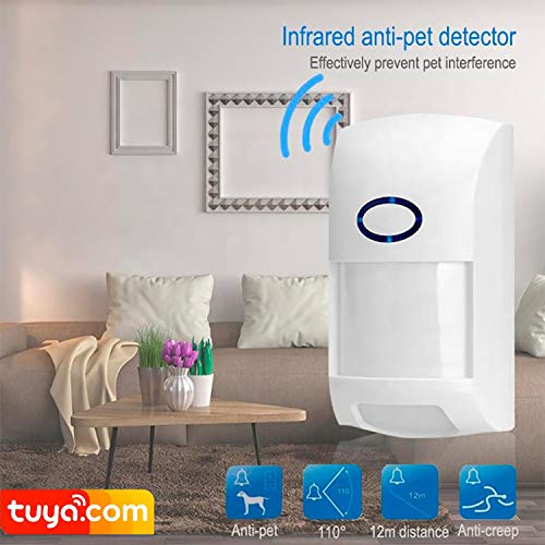 Wireless Smart Motion Sensor: Pir Motion Detector Alert, Wifi Infrared Home Security Alarm System, Tuya App Control, No Hub Required, Smart Home Sensor Motion For Home,Business #TOP1