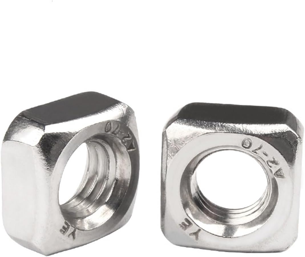 Square Nuts 304 A2-70 Stainless Steel DIN557 Metric Nut M3 M4 M5 M6 M8 M10 M12(M12 x 5Pcs)