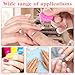 3Pcs Circular Nail Design Dotting Pen, 6-in-1 Metal Dotting Tool Nails Art Stainless Steel Nail Dot Painting Tool Ergonomic Dottings Disc for Manicure Embossing, Tracing, Painting (Pink)