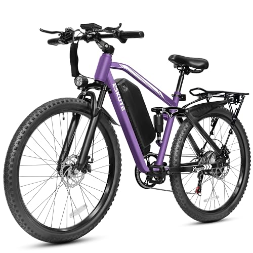 Image of ESKUTE M200F Electric Bike for Adults - 27.5 inch Tire Mountain E-Bike, 1500W Peak Brushless Motor 31+MPH, 48V 20.8Ah Removable Battery, Up to 80 Miles, Step Over Commuter E-MTB, Full Suspensions