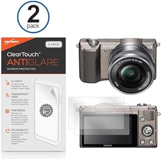Screen Protector for Sony Alpha a5100 (Screen Protector by BoxWave) - ClearTouch Anti-Glare (2-Pack), Anti-Fingerprint Matte Film Skin for Sony Alpha a5100