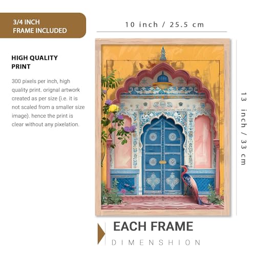 Image of kotart Madhubani Art Paintings with Frame for Home Decoration- Painting for Wall Decoration - Traditional Framed Painting for Living Room Bedroom Office Decor - (10x13 inch, C)