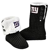 FOCO NFL New York Giants Knit High End Button Boots, Large (9-10), Black