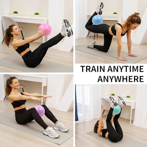 Set de 20 balones de ejercicio de 9 pulgadas, balón de pilates y mini balón de yoga para terapia física, fuerza del core y entrenamiento de estabilidad miniatura 7