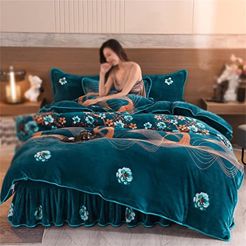 Housse de couette flanelle douillette ensemble de lit chaud et moelleux