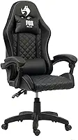 Cadeira Gamer Fox Vulpes Com Ajuste Reclinável Com Almofadas Até 110kg Preto