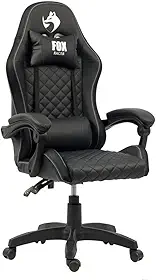 Cadeira Gamer Fox Vulpes Com Ajuste Reclinável Com Almofadas Até 110kg Preto