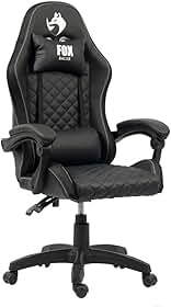 Cadeira Gamer Fox Vulpes Com Ajuste Reclinável Com Almofadas Até 110kg Preto