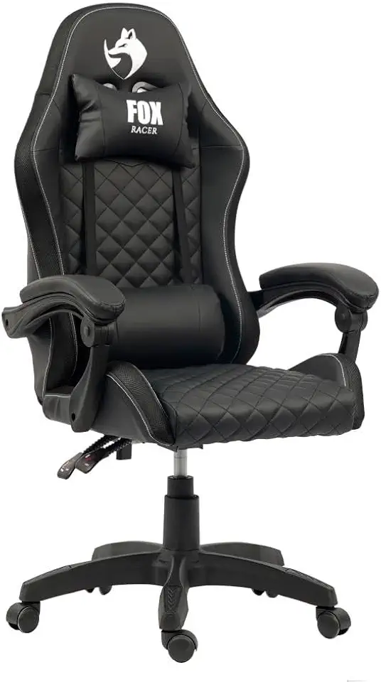 Cadeira Gamer Fox Vulpes Com Ajuste Reclinável Com Almofadas Até 110kg Preto