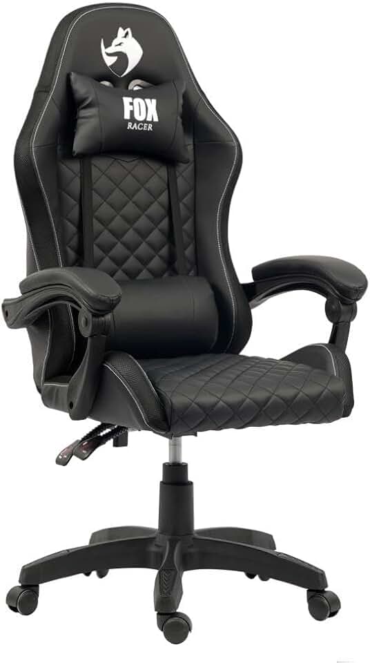 Cadeira Gamer Fox Vulpes Com Ajuste Reclinável Com Almofadas Até 110kg Preto