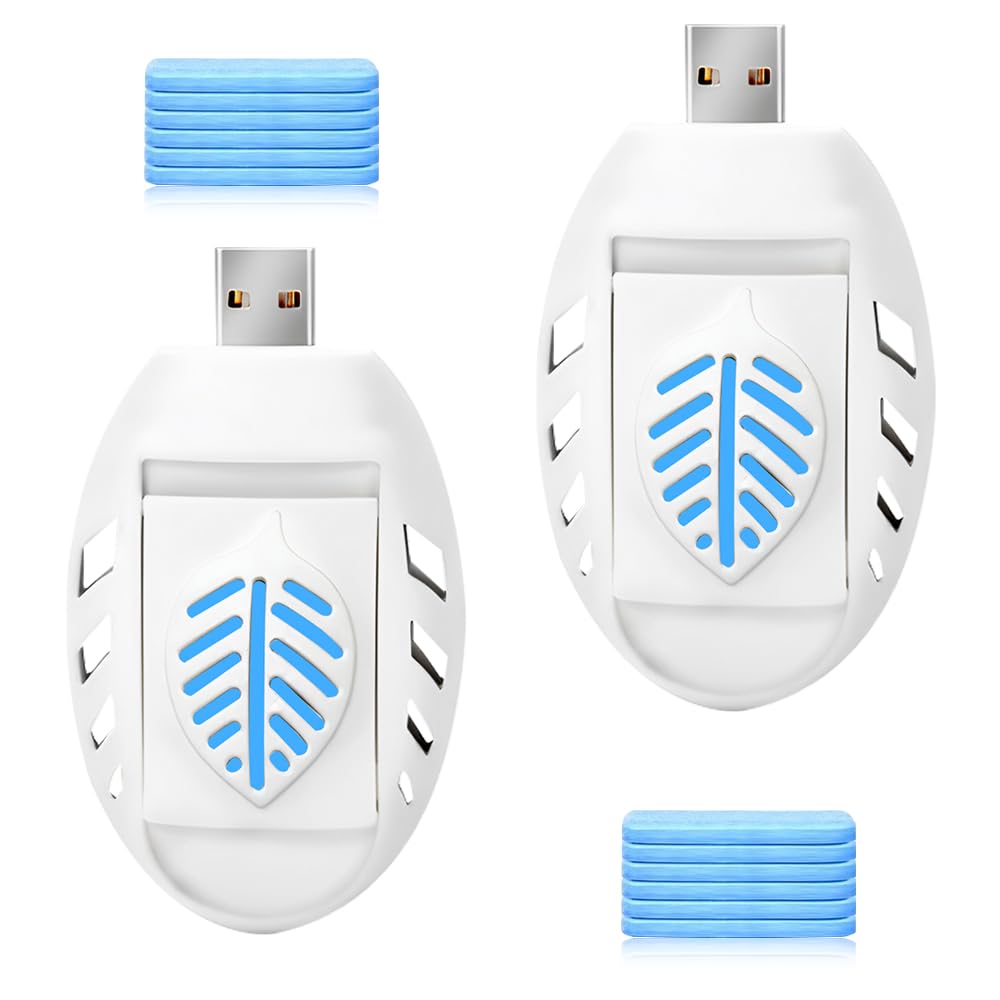 Rppiup 2PCS USB Mosquito Repellent Plug in 90 Tablets, Portable USB Mosquito Killer, Indoor Insect Repellent Plug in for Outdoor, Summer Home Insect Repellent Mosquito Plug in Travel