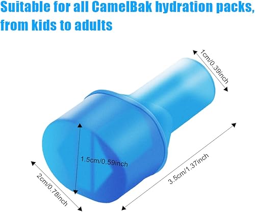 Miniatura 5 de QINGLER Válvula de repuesto para boca, válvula de vejiga de hidratación de agua, color azul, paquete de 4 unidades