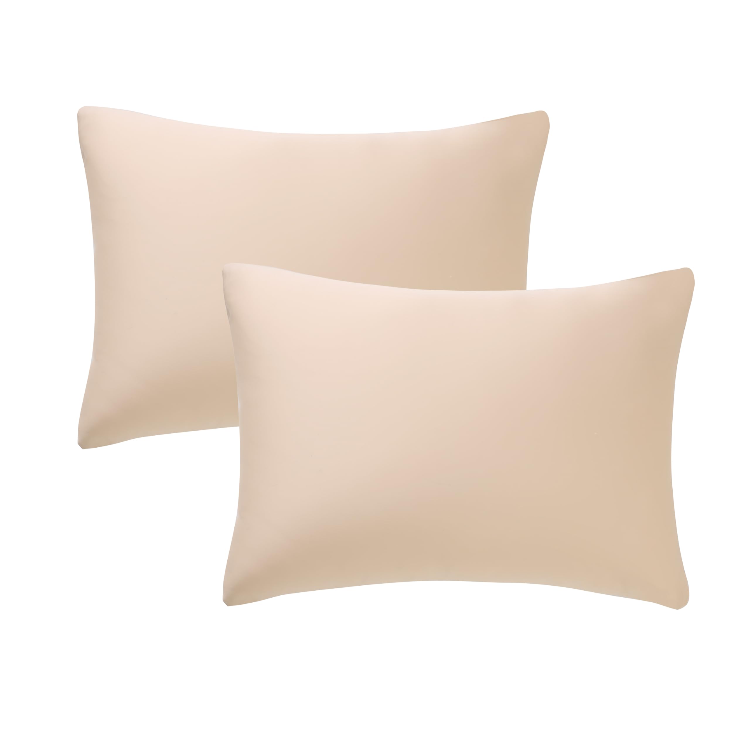 100% Cotton Toddler Pillowcases 13” x 18”, Set of 2, Beige