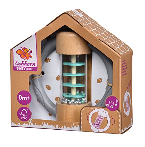 Eichhorn - Baby Pure Rasselring aus 100 Prozent FSC zertifiziertem...