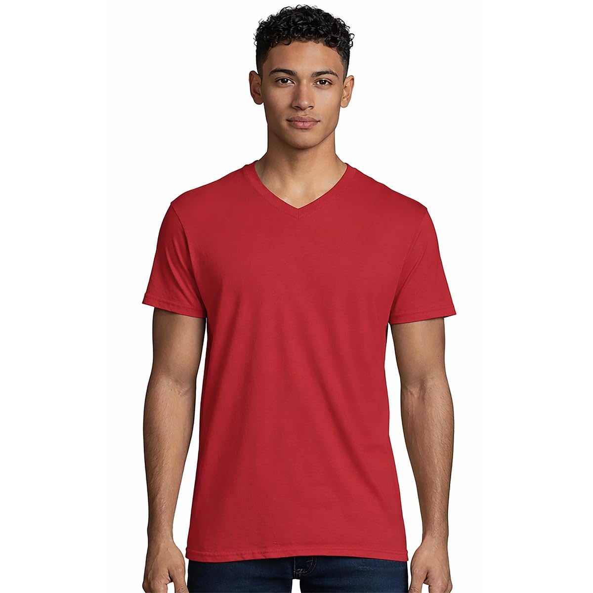 4.5 oz. 100% Ringspun Cotton Nano-T V-Neck T-Shirt