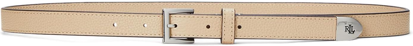 Lauren Ralph Lauren Women's Pebbled Leather Skinny Belt