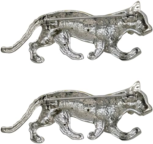 Image of Set of 2 Brooch Lapel Pins With Rhinestones