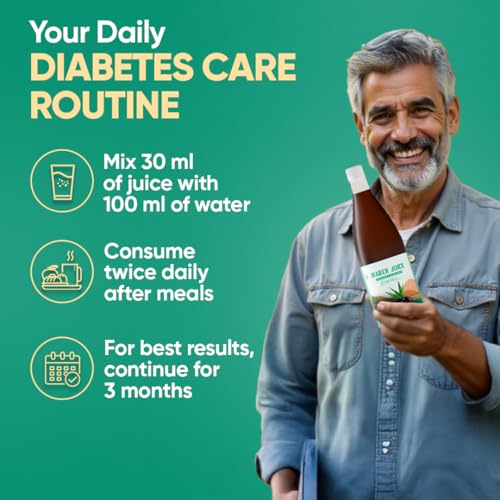 Image of Dr. Vaidya's Diabex Juice for Diabetic Care | Ayurvedic Diabetes Juice with Karela, Jamun & Neem | Helps Manage Blood Sugar Levels | No Added Sugar or Artificial Flavours | 950ml (Pack Of 2)