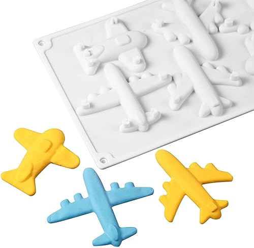 Miniatura 8 de Molde de silicona para avión, decoración de cupcakes, herramientas de decoración de pasteles, arcilla de caramelo, moldes de pasta de chocolate, 1