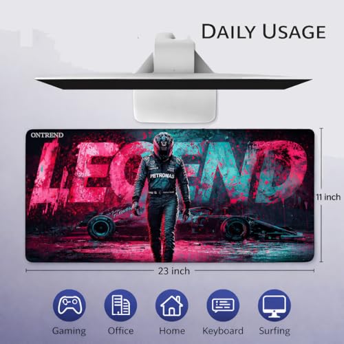 Image of ON TREND Extended Gaming Mouse Pad, Large Desk Mat with Non-Slip Rubber Base, Smooth Control Surface, 23 x 11 Inch (Legend)