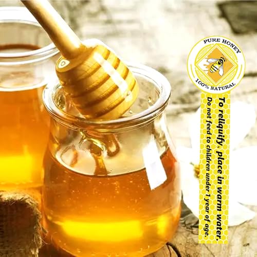 Wootile WOOTILE2024011501 Tamper Proof Pure Honey Stickers 1 X 3.5 Inches Tamper Evident Seals Labels Honey Label Stickers For Honey Jars Bottle Lid Labels 500Pcs Tamper Proof Honey Labels Pure Honey Labels thumb #4
