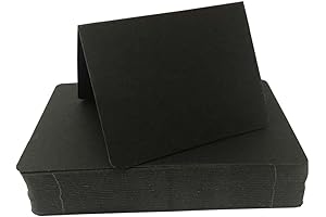 50 Pack Black Blank Table Place Cards for Banquets and Weddings