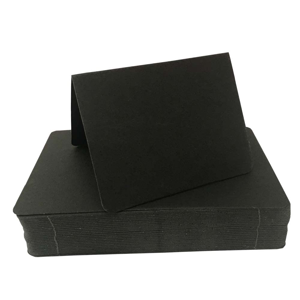 Black Blank Tent Table Place Cards Pack of 50pcs Blank Folded Seat Assignment Setting Card,Banquet Party Event, 3.5x 2.7 Inch