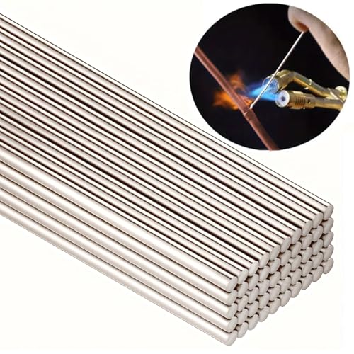 Image of 65 Sticks BCuP-5, Silver Solder 15%, Dia0.042 inchx11 inch, Map Gas Torch kit, Welding rods, Round, Solder kit, No Need Solder Flux, Silver bar for Refrigerators, Freezers Copper HVAC, & Jewelry Making.