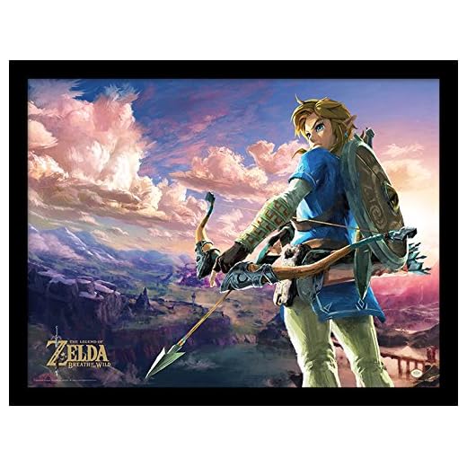 La Leyenda de Zelda: La respiratoria Wildnis 'Hyrule Escena Paisaje' Memo rabilia, 30 x 40 cm