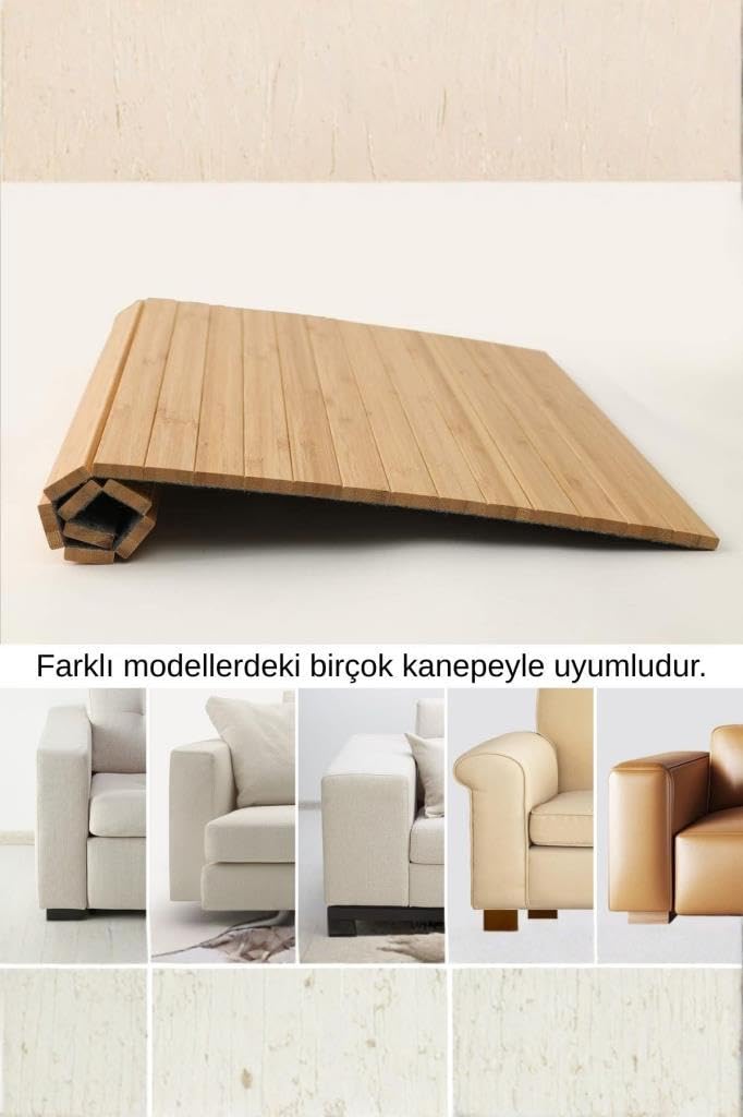 Atbyhome Bambu Dikdörtgen Amerikan Servis - Dikdörtgen Koltuk Sehpası - 65 x 37 cm