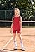 Arshiner Girls Two Piece Outfits Fashion Clothes Cheerleading Split Tank Tops and Biker Shorts Kids Activewear Red 9-10Y