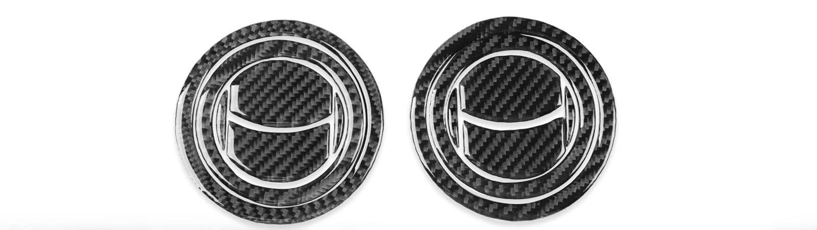 for Ford for Fiesta 2011-2019 Carbon Fiber Side Dashboard Air Conditioning Vents Panel Car Interior Decorative Stickers(Black)