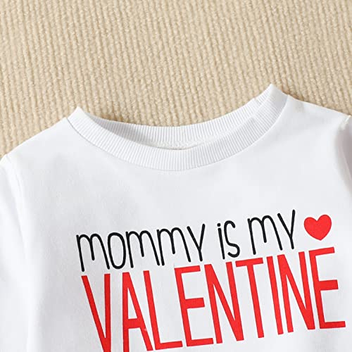 Moletom de manga comprida para meninos e meninas com letras para o Dia dos Namorados tamanho 6, Bran