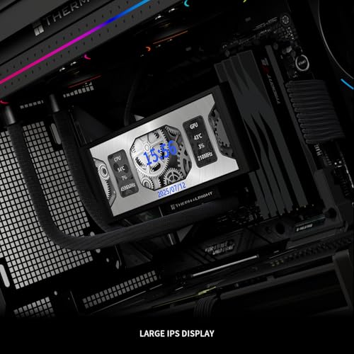 Image of Trofeo Vision LCD Black Edition Case Sub-Display Features a 6.86-inch Full-Color LCD Display (1280x480 Resolution) with a Magnetic Panel Screen, Supporting DIY Dynamic /Static Images