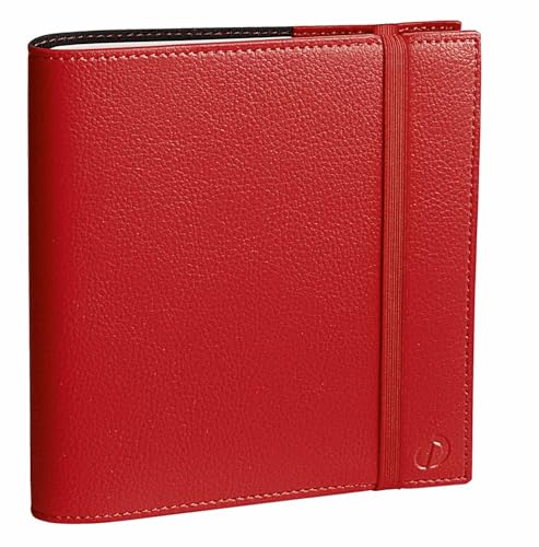 Quo Vadis - Collectie: Time & Life – kalender Time & Life medium met elastiek – kalender, weekoverzicht – formaat: 16 x 16 cm – kleur: vertelrood – jaar 2024