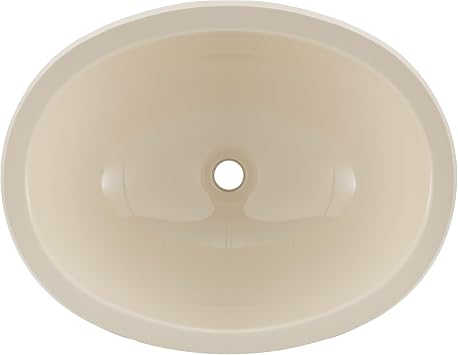 ToughGrade Single Bowl RV 13-3/4 Long x 10-3/8 Wide Bathroom Sink (White/Parchment) (Parchment)