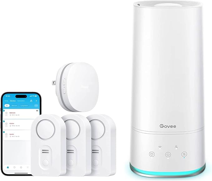 Govee WiFi Water Sensor 3 Pack Bundle with Govee 4L Smart