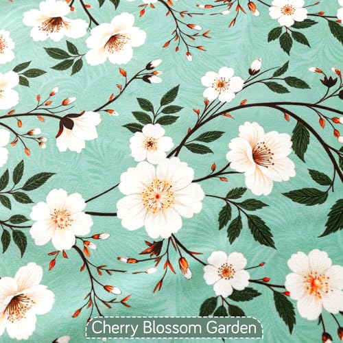 Image of HOKIPO Sofa Cover Mat with Tassel for 1 /2 /3 Seater & L Shape Sofa | DIY Sofa Cover Set | Digital Printed Holland Velvet | 'Whispers of Nature' | 70(W) x 180(L) cm | Sage Floral Vine (IN-1122-D8)