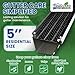 FlowGuard USA Made Professional DIY 5 Inch 50-Year Gutter Cover System - White - Aluminum Gutter Guards - 102 Feet - by FlexxPoint