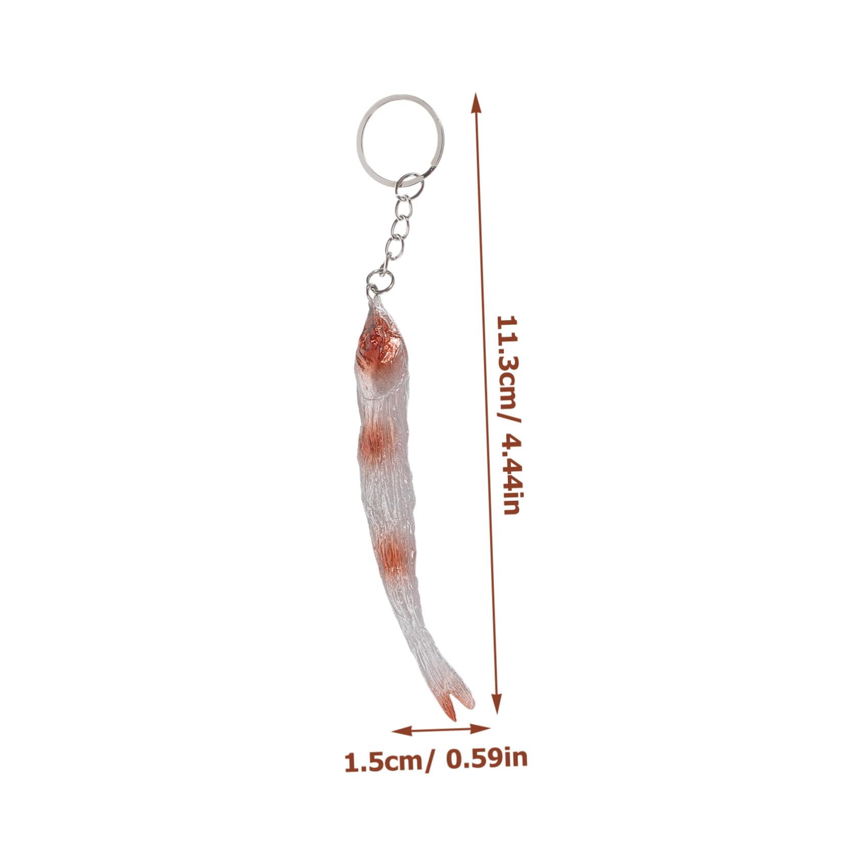Healeved Unique Handbag Charm Barbecued Dried Fish Keychain Pendant Decorative Keyring for Backpack and Purse