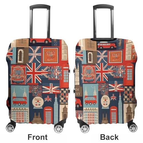Housse de bagage élastique motifs Angleterre blanche de haute résistance pour valise