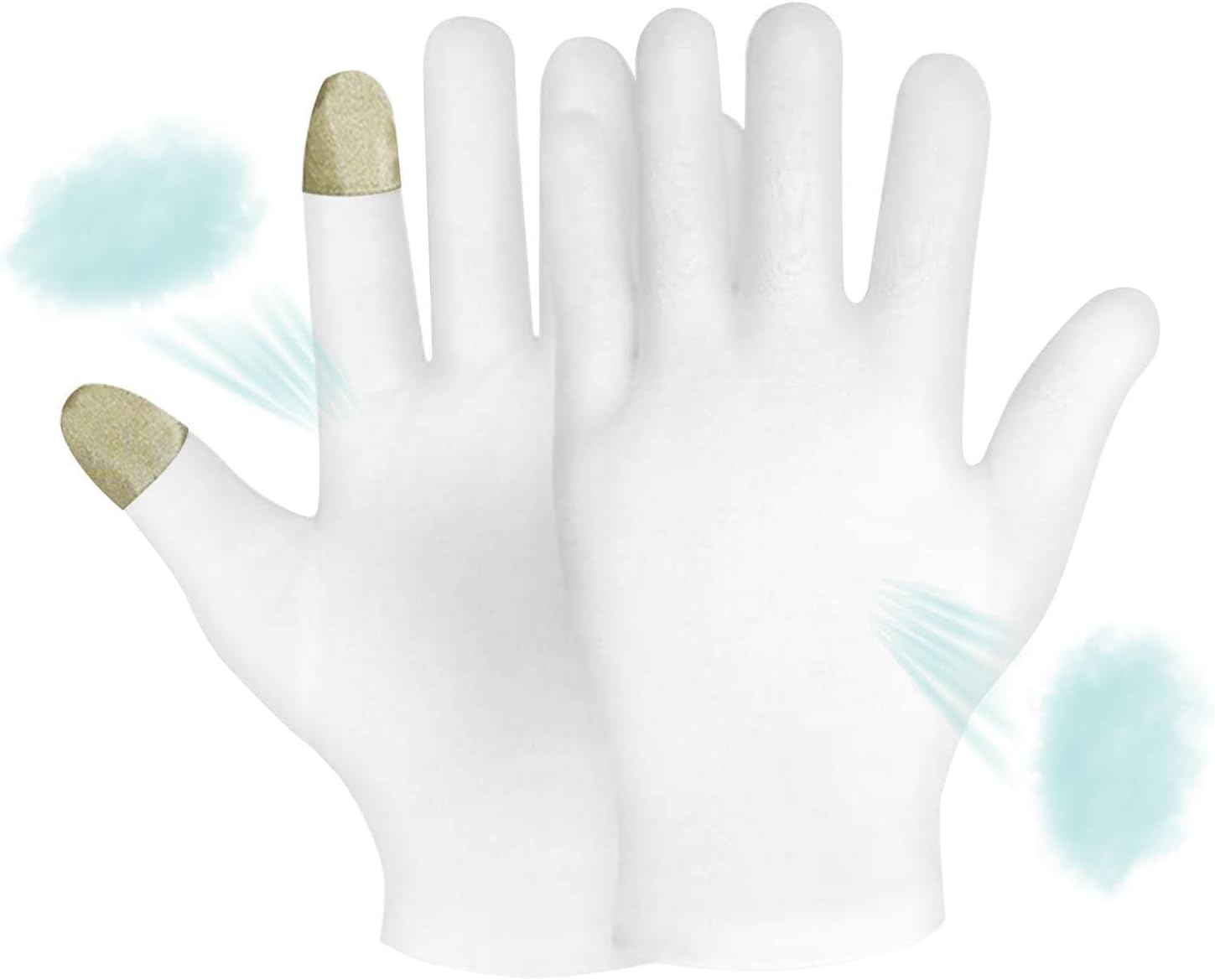 HEYCE Cotton Dry Hands Gloves, Breathable, Touch Screen Supported, Moisturizing, for Art Handling & Housework, Size 1